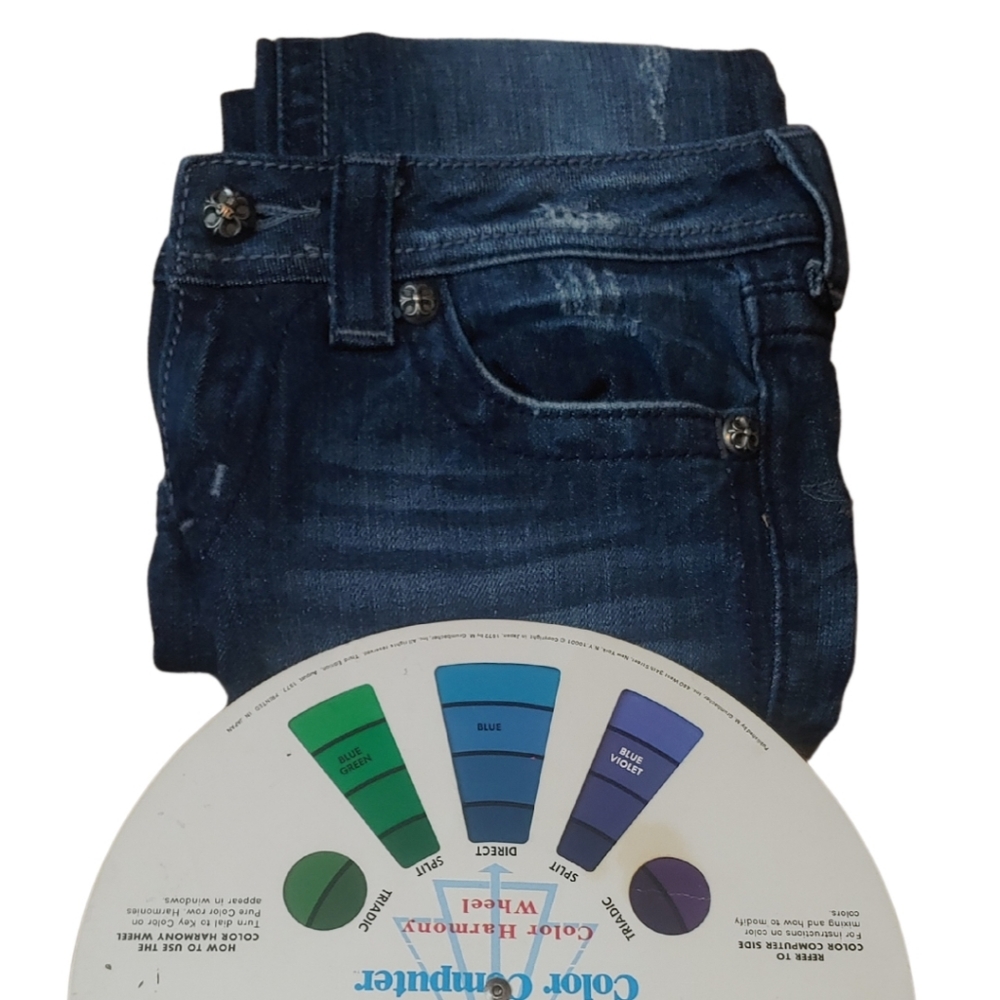 Size 27 Mid Rise Retro Blue Jeans - Picture 7 of 8